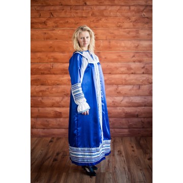 Сарафан «Алёнушка» синий для русских народных танцев