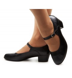Туфли народные Танцкласс  черные (3 - 3,5 см)